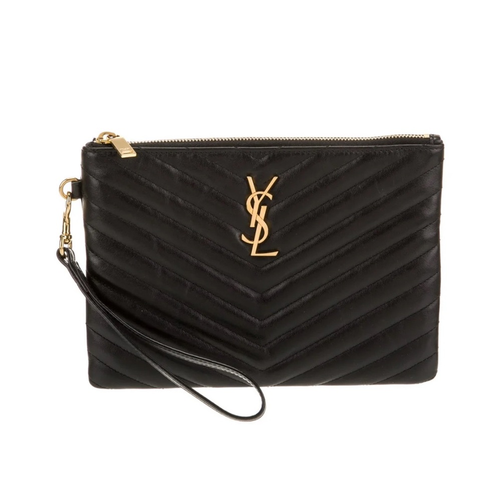 YSL Black Quilted
Chevron Cassandre